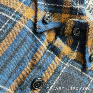 Custom 100% Baumwolle Twill gebürstet Langarm Winter Shirt